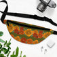 Retro Floral Fanny Pack — Vintage Flower Print Waist Bag