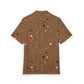Brown Speckle Hawaiian Shirt — Retro Terrazzo Print Button-Down