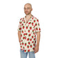 Strawberry Print Hawaiian Shirt — Tropical Summer Aloha Button-Down
