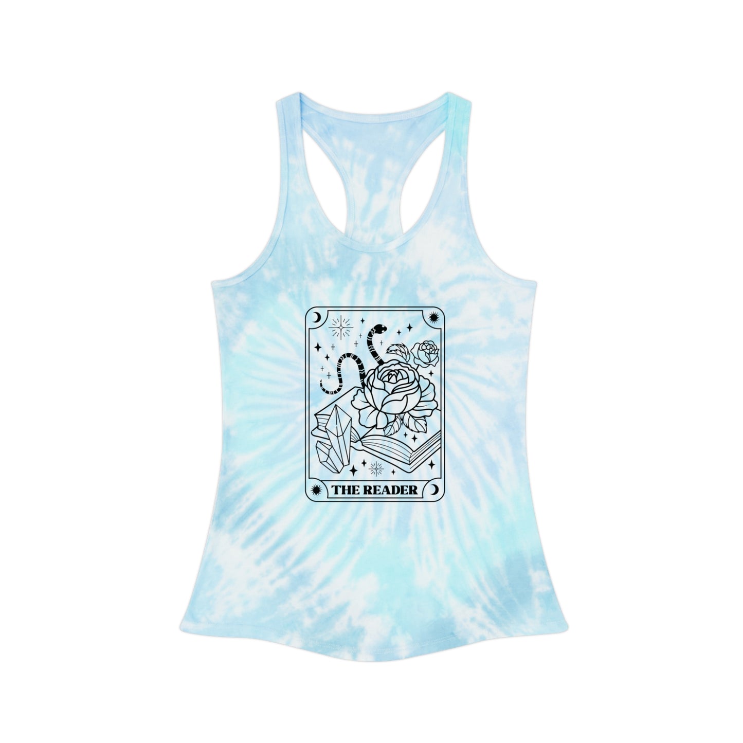 The Reader Tie Dye Racerback Tank Top