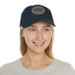 Sun Hat with Leather Patch - Dad Hat