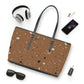 Brown Terrazzo Shoulder Purse Bag