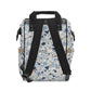 Blue Terrazzo Multifunctional Diaper Backpack