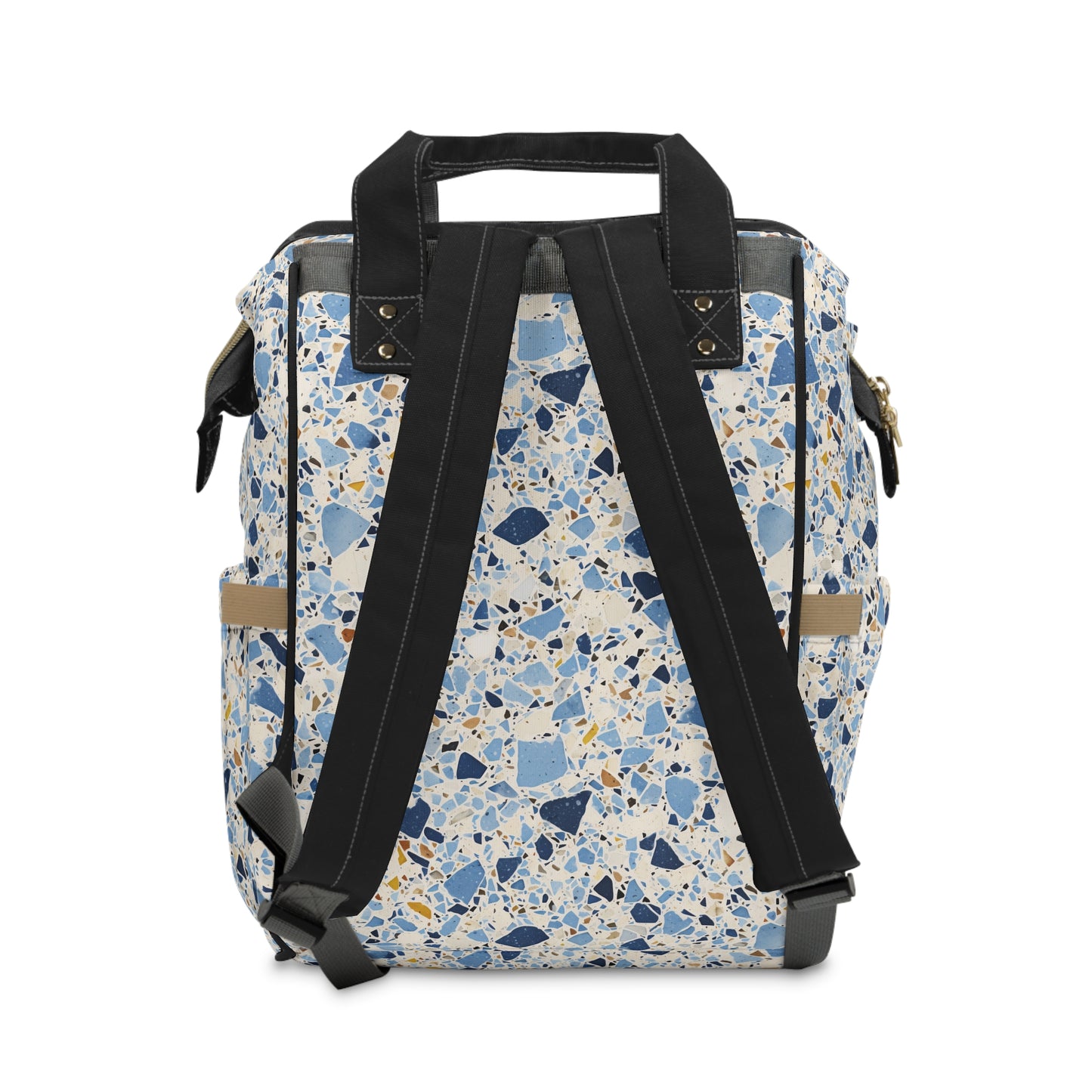 Blue Terrazzo Multifunctional Diaper Backpack