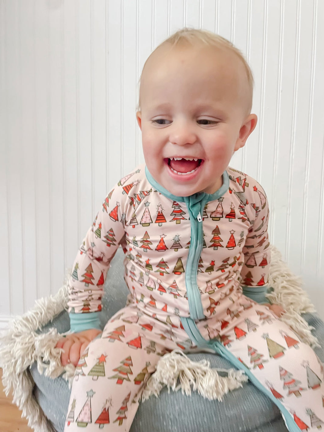 With Love From East Coast Christmas Bamboo Pajamas- Zippy One Piece main image 1