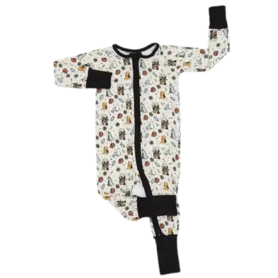 Trick-o-Saurus- Halloween Dinos Zippy Bamboo Pajamas