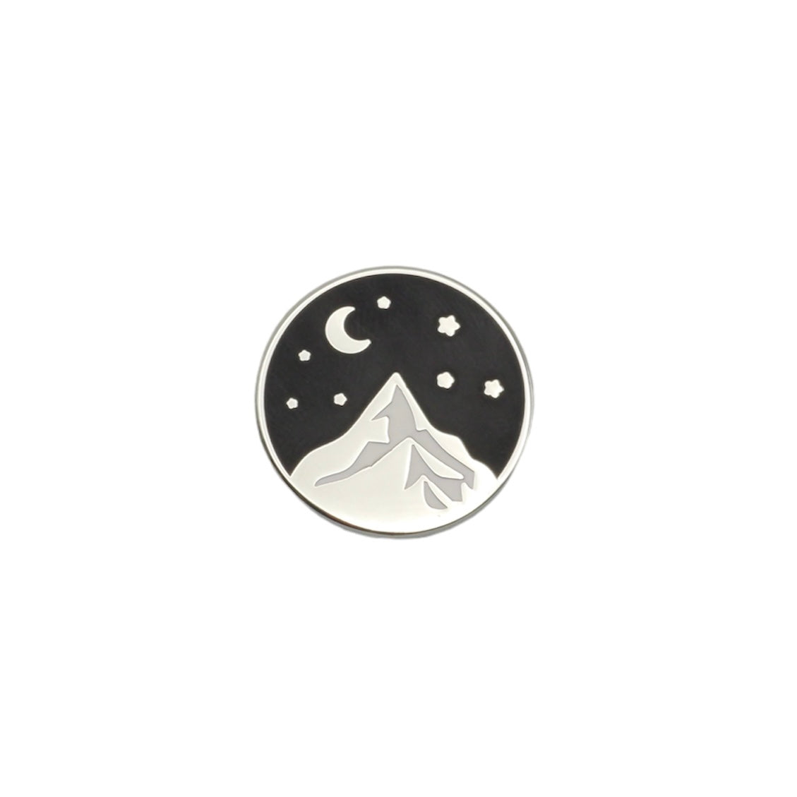 Silver Mountain Enamel Pin