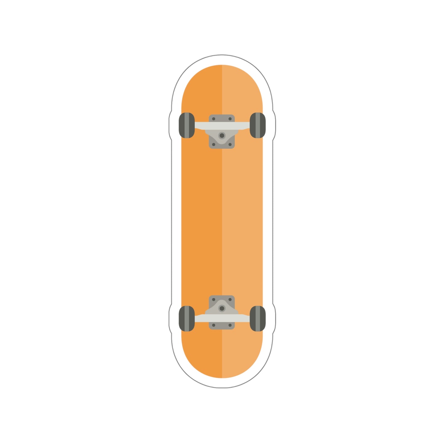 Orange Skateboard Sticker