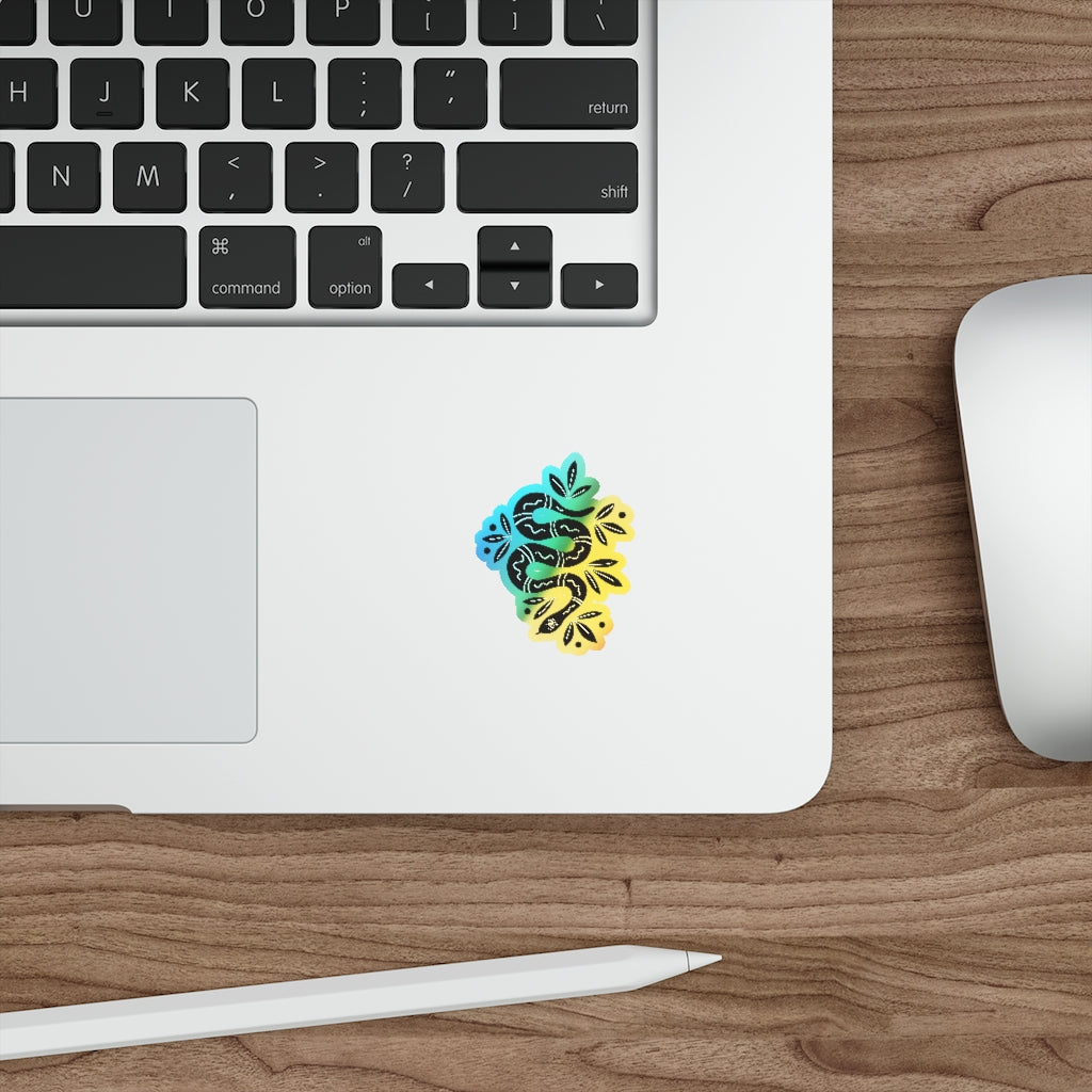 Snake Holographic Die-cut Stickers