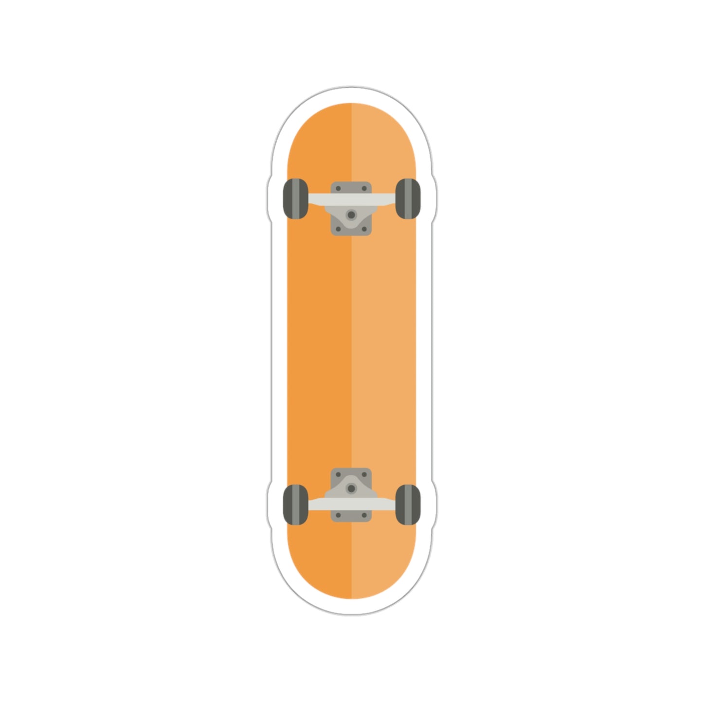 Orange Skateboard Sticker