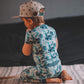 Happiness Comes in Waves 2 Piece Short Sleeve Pajamas