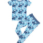 Happiness Comes in Waves 2 Piece Short Sleeve Pajamas