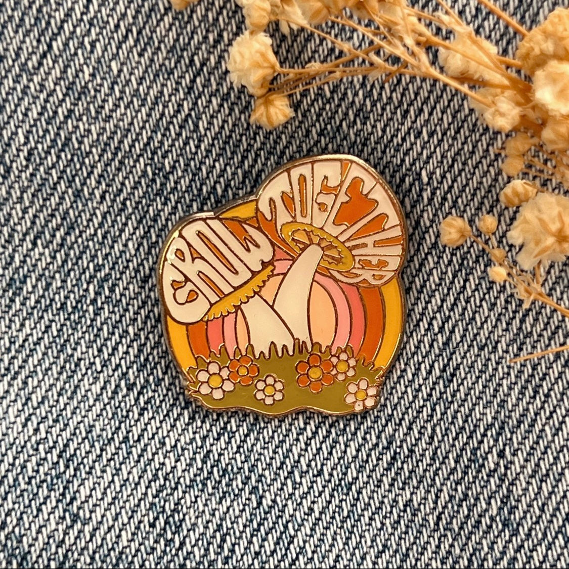 Grow Together Mushroom Enamel Pin